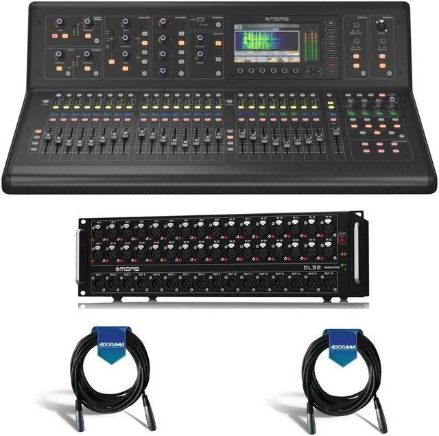 Main image of Midas M32 LIVE Digital Console for Live and Studio with 40 Input Channels - Bundle With Midas DL32 32-Input / 16-Output Stage Box with 32 Midas Mic Preamps - 2 Pack 20' XLR Microphone Cable