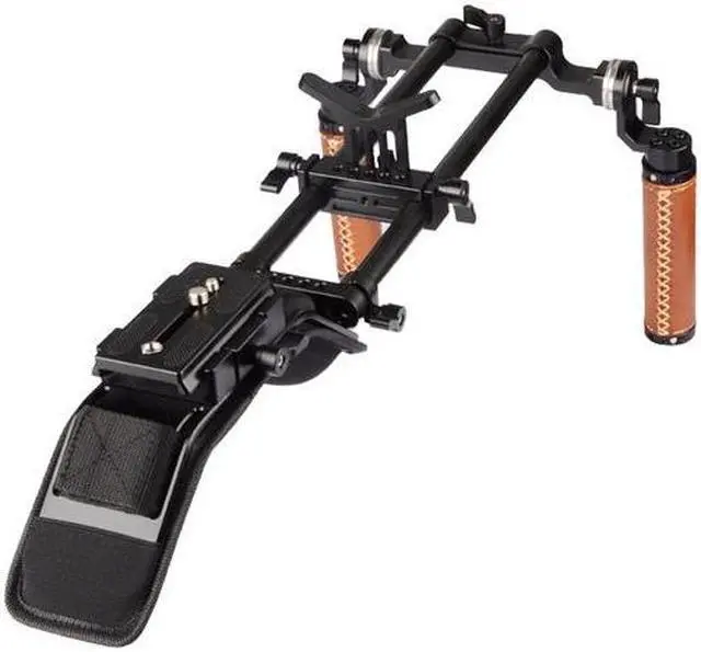 Alt view image 3 of 6 - CAMVATE DSLR Shoulder Mount Rig with Manfrotto QR Base Plate and ARRI Rosette Dual Handgrip