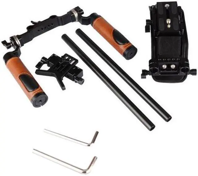 Alt view image 4 of 6 - CAMVATE DSLR Shoulder Mount Rig with Manfrotto QR Base Plate and ARRI Rosette Dual Handgrip