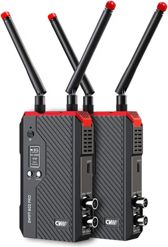 Alt view image 3 of 6 - Crystal Video Technology SWIFT800 Pro SDI & HDMI Wireless Video Transmission Kit