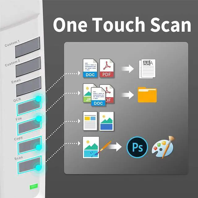 Alt view image 6 of 8 - Plustek OpticPro A320E A3 800dpi 12"x17" Tabloid Flatbed Scanner