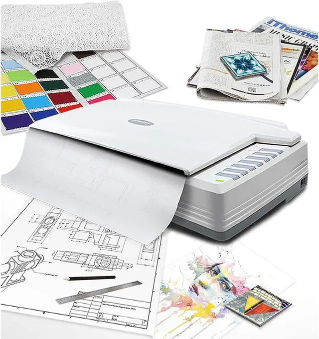 Alt view image 3 of 8 - Plustek OpticPro A320E A3 800dpi 12"x17" Tabloid Flatbed Scanner