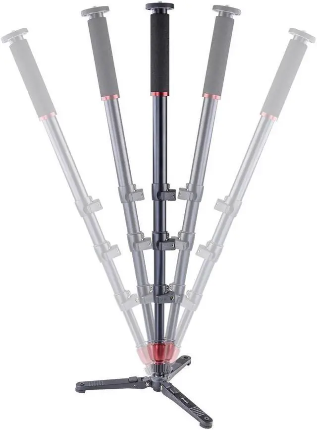 Alt view image 5 of 7 - 3Pod Orbit 4 Section Aluminum Photo/Video Monopod with Fluid Base and Lightweight Fluid Video Head