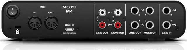Alt view image 5 of 17 - MOTU M4 4x4 USB-C Audio Interface