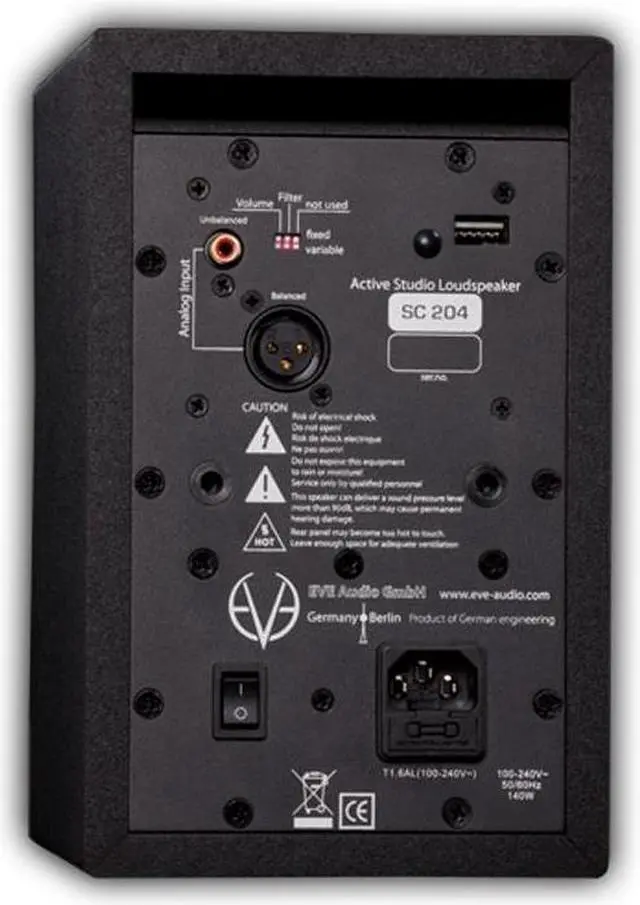 Alt view image 5 of 8 - Eve Audio SC204 4" Two-Way Active Studio Monitor (Single)