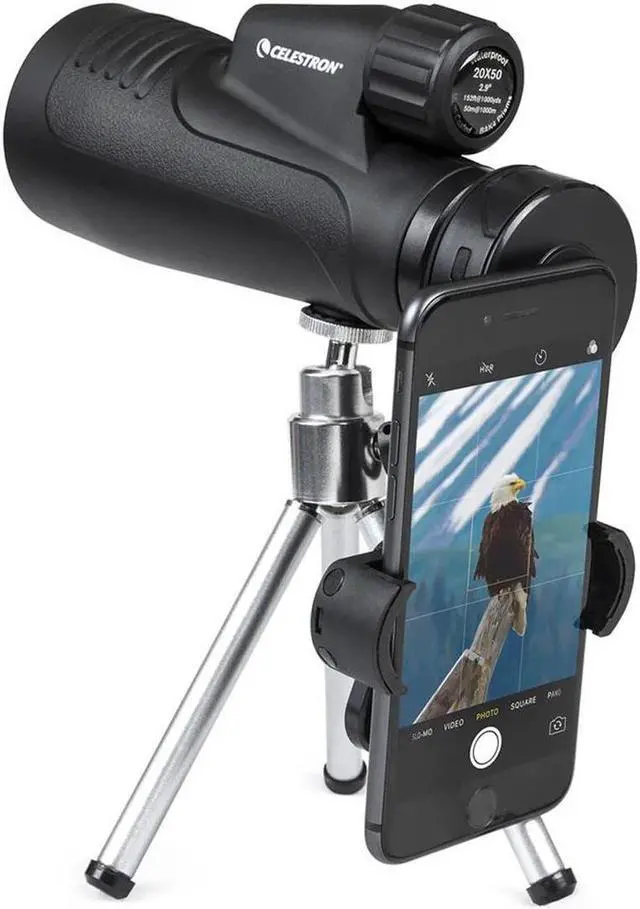 Main image of Celestron 20x50mm Outland X Monocular with Table-Top Tripod and Smartphone Adapter