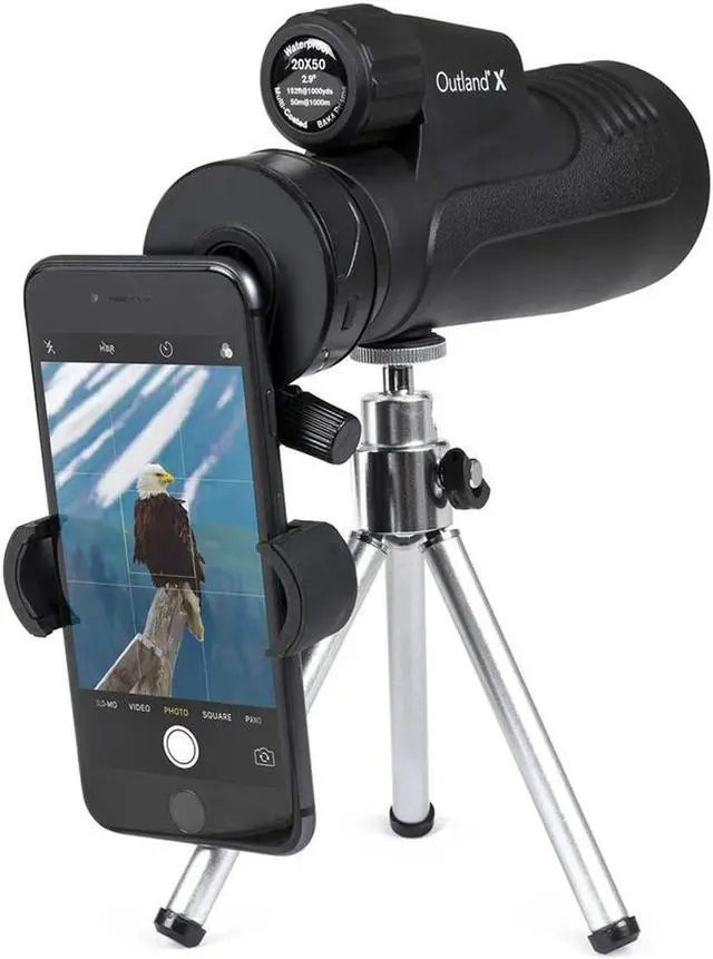 Alt view image 2 of 7 - Celestron 20x50mm Outland X Monocular with Table-Top Tripod and Smartphone Adapter