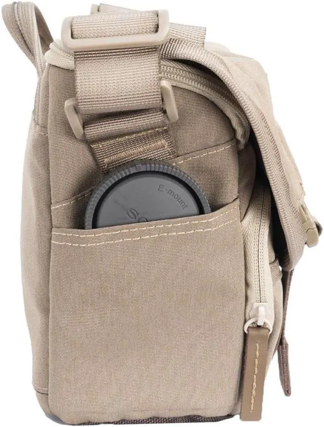 Alt view image 2 of 7 - Vanguard VEO RANGE 21M Small Messenger Camera Bag, Beige Tan #VEO RANGE21M BG