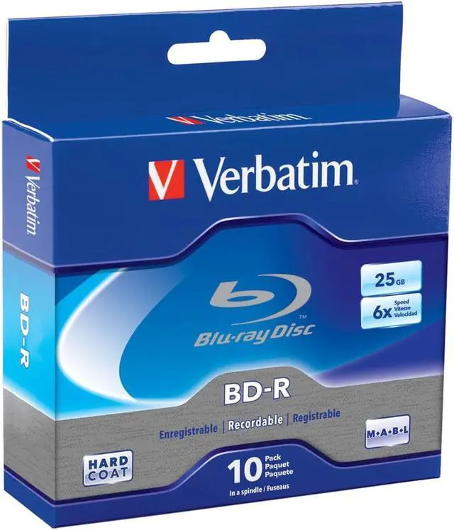Alt view image 4 of 8 - VERBATIM CORPORATION 97238 10PK BD-R 25GB 6X SPINDLE BOX