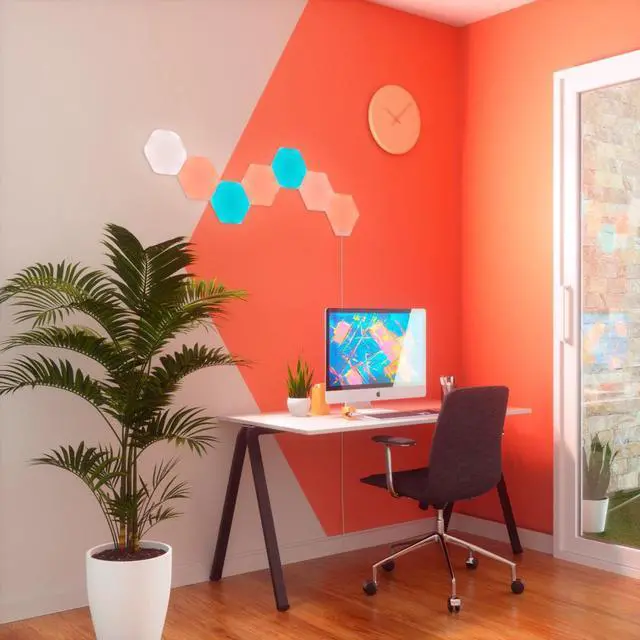 Alt view image 8 of 16 - nanoleaf NL427003HX7P Hexagon Light Panels - Smarter Kit - 7 Panels
