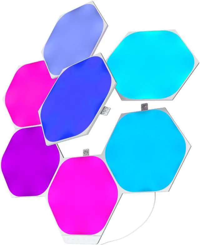 Alt view image 5 of 16 - nanoleaf NL427003HX7P Hexagon Light Panels - Smarter Kit - 7 Panels