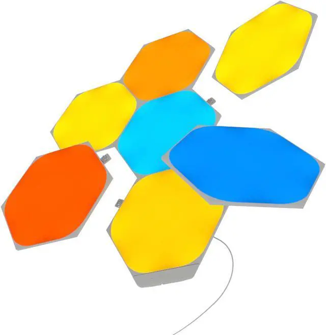Alt view image 6 of 16 - nanoleaf NL427003HX7P Hexagon Light Panels - Smarter Kit - 7 Panels