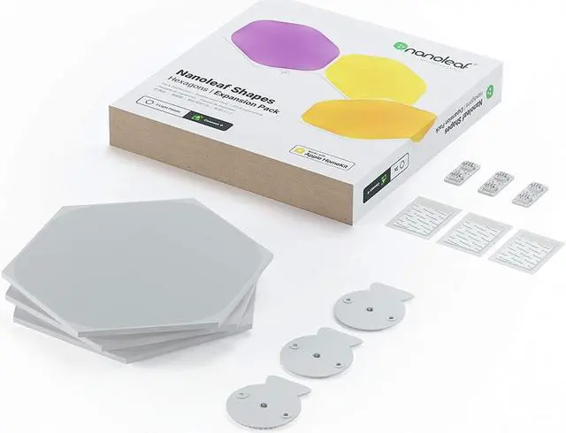 Alt view image 4 of 6 - nanoleaf NL420001HX3P Shapes-Hexagons Expansion Pack