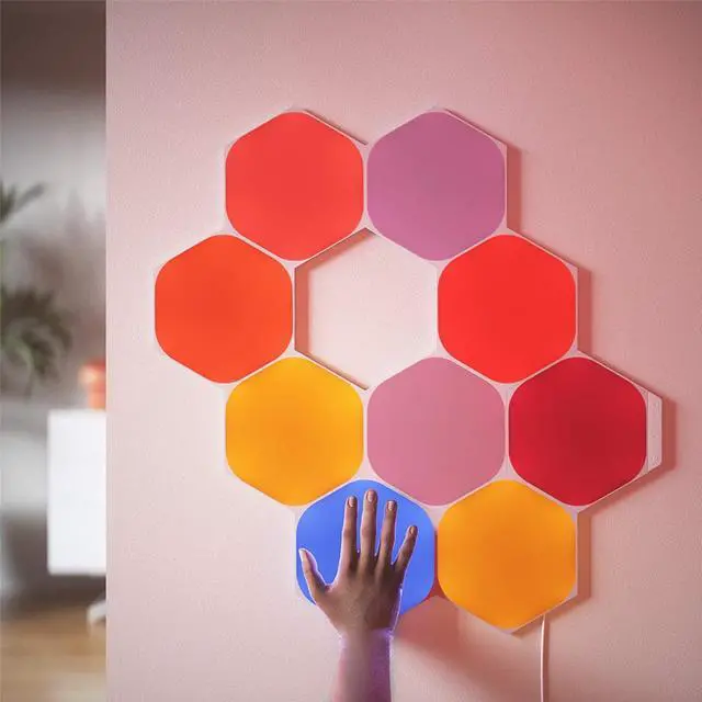 Alt view image 6 of 6 - nanoleaf NL420001HX3P Shapes-Hexagons Expansion Pack