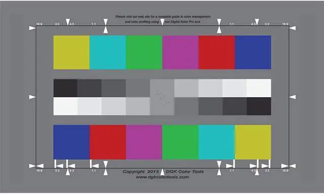 Alt view image 2 of 5 - DGK Color Tools Digital Kolor Pro 16:9 Large Color and Video Chip Chart, 2-Pack