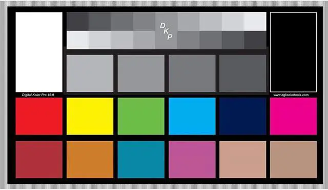 Main image of DGK Color Tools Digital Kolor Pro 16:9 Large Color and Video Chip Chart, 2-Pack