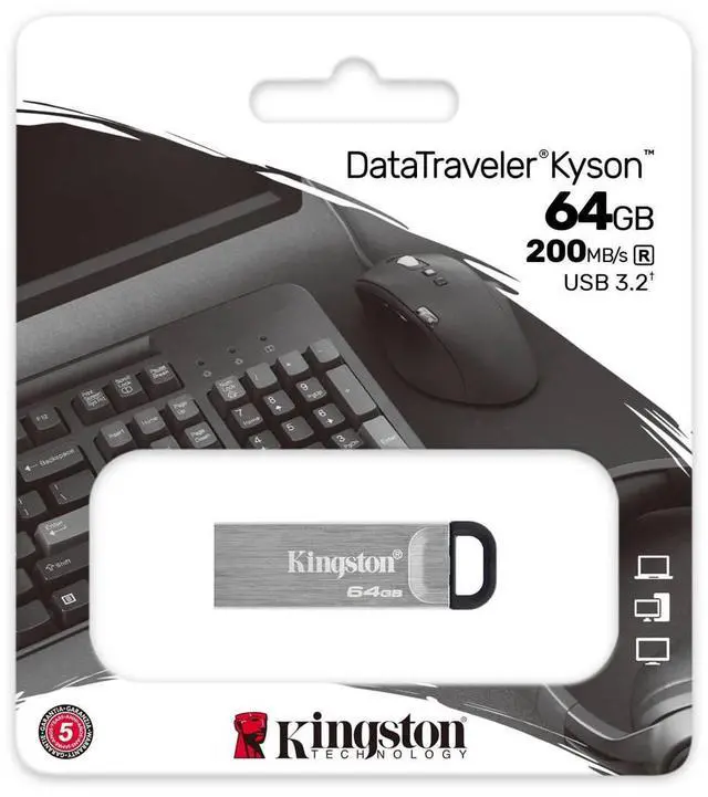 Alt view image 6 of 6 - Kingston Data Traveler Kyson 64GB Memory (USB Flash Drive) DTKN/64GB