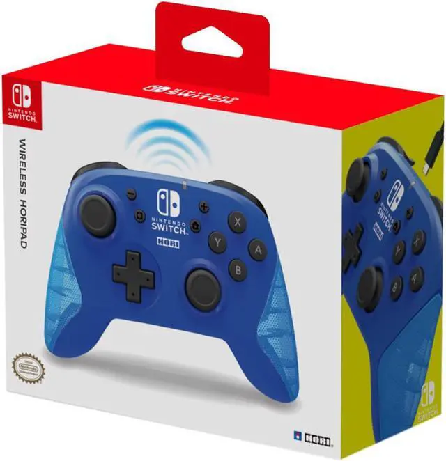 Alt view image 5 of 7 - HORI Nintendo Switch HORIPAD Wireless Pro Controller - Blue