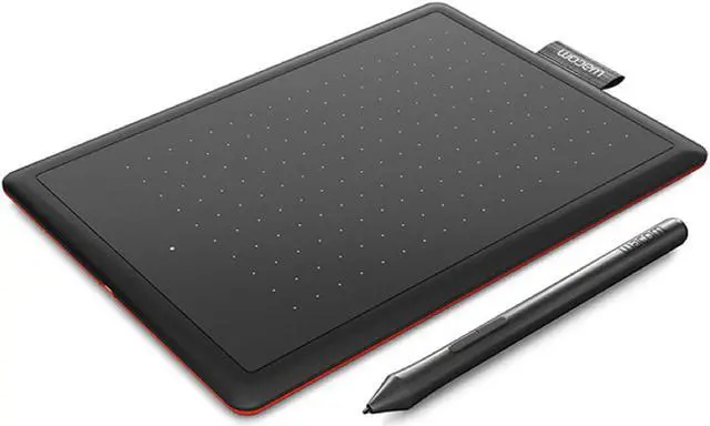 Alt view image 3 of 20 - One by Wacom - Graphic Drawing Tablet for Beginners, Small Black & Red, Compatible with Windows and Mac