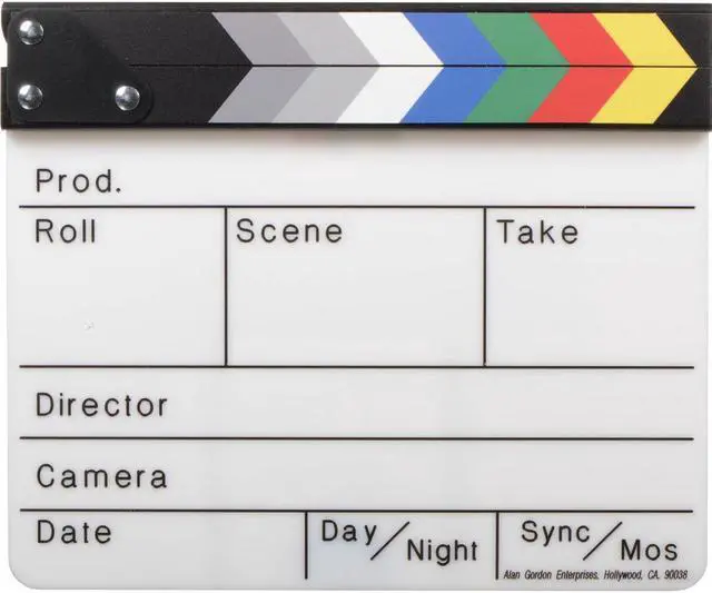 Alt view image 2 of 3 - Alan Gordon Enterprises Color Combo Scene Clapper Slate with Pouch and Marker