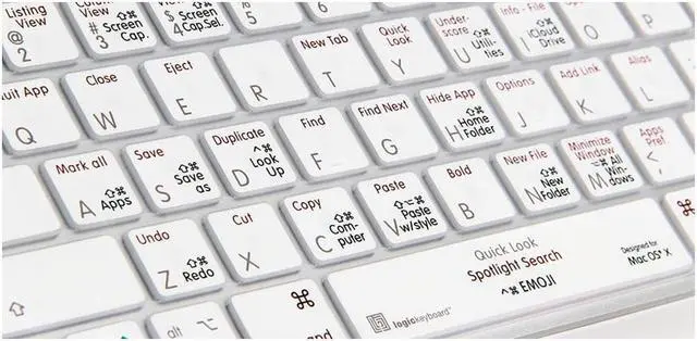 Alt view image 4 of 6 - LogicKeyboard LogicSkin Ultra Thin Shortcut American English Keyboard Cover