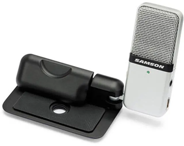 Alt view image 7 of 7 - Samson Go Mic USB Microphone for Mac and PC Computers, Silver - With H&A Closed-Back Studio Monitor Headphones
