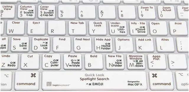 Alt view image 3 of 6 - LogicKeyboard LogicSkin Ultra Thin Shortcut American English Keyboard Cover
