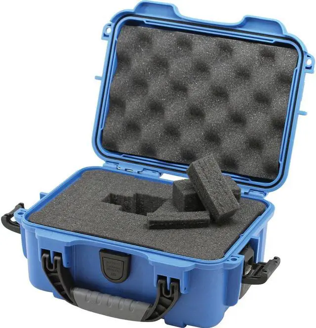 Alt view image 2 of 2 - Nanuk Small Series 904 Lightweight NK-7 Resin Waterproof Protective Case with Foam for Mirrorless Camera or 2-Way Radio, Blue