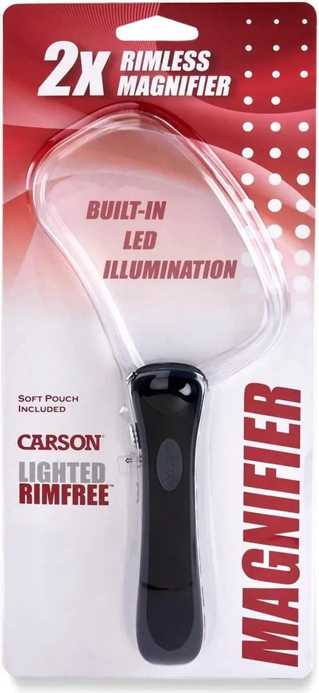 Alt view image 8 of 9 - Carson Optical RM-77 Rectangle Rim Free Magnifier
