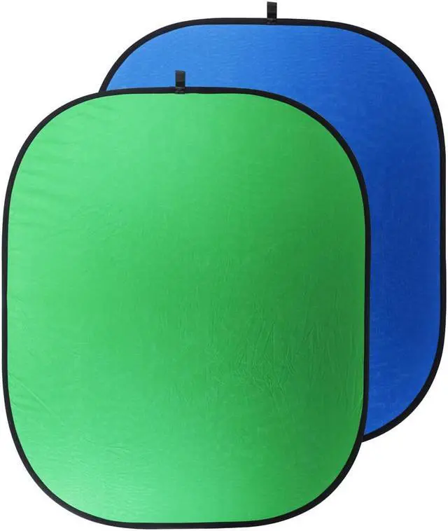 Alt view image 2 of 6 - Belle Drape 60x72" Reversible Chroma Blue & Green Background Kit #BDPB-6072BG-K1