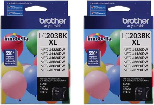 Main image of Brother 2 Pack LC203 Innobella High Yield XL Series Black Ink Cartridge