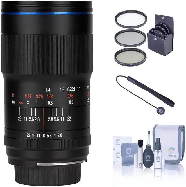 Main image of Venus Laowa 100mm f/2.8 2X Ultra Macro APO Lens for Sony E, Bundle with ProOptic 67mm Filter Kit, Cleaning Kit, Lens Cap Tether