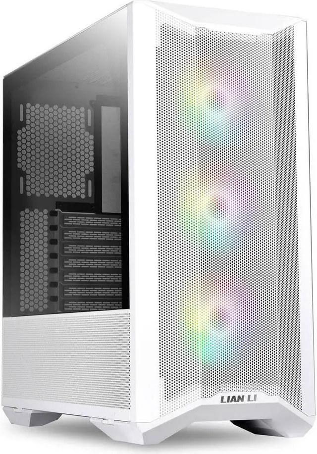 Alt view image 9 of 12 - LIAN LI LANCOOL II MESH RGB WHITE Tempered Glass ATX Case - White Color - LANCOOL II MESH RGB-W