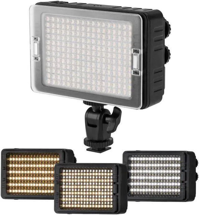 Alt view image 6 of 7 - CLAR 204 Phantom Series Bi-Color On Camera LED Light Bundle with 2x Green Extreme NP-F550 Battery Pack, Dual Charger