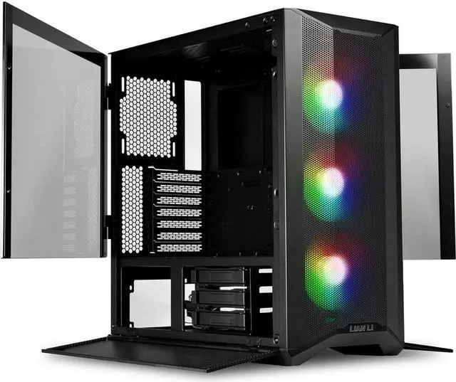 Alt view image 9 of 11 - LIAN LI LANCOOL II MESH RGB BLACK Tempered Glass ATX Case - Black Color - LANCOOL II MESH RGB-X