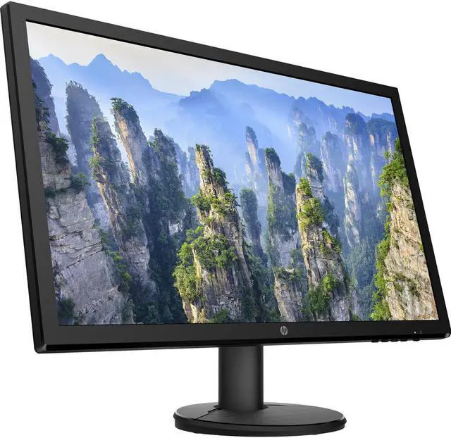 Alt view image 4 of 20 - HP V24 24" FHD 75Hz Monitor Black - 1920 x 1080 Full HD Display @ 75Hz - AMD FreeSync Technology - 1ms Response Time - Twisted Nematic Panel (TN) - Anti-glare panel w/ Low Blue Light Mode