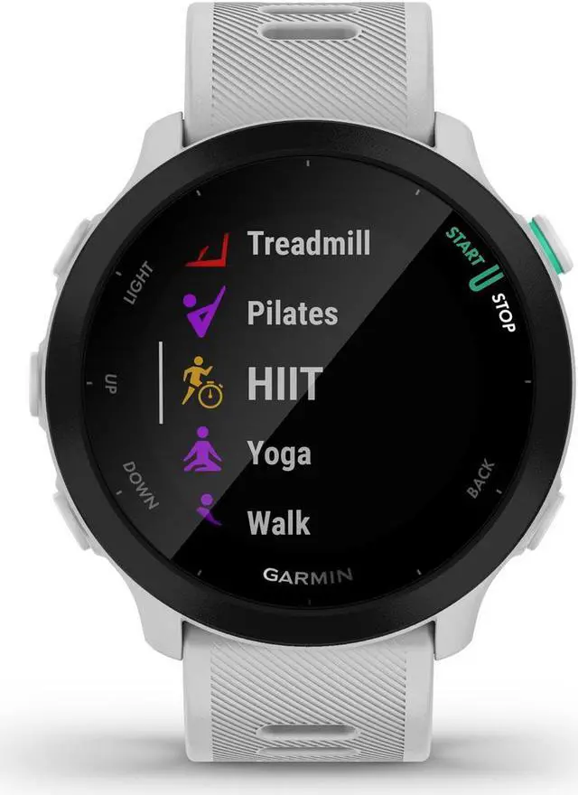 Alt view image 5 of 5 - Garmin Forerunner 55, White | Smart Watch 010-02562-01