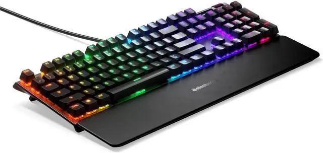 Alt view image 16 of 20 - SteelSeries Apex 7 104-Key QX2 Blue Switch RGB Mechanical Gaming Keyboard 64774