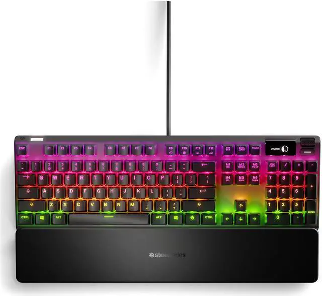 Alt view image 14 of 20 - SteelSeries Apex 7 104-Key QX2 Blue Switch RGB Mechanical Gaming Keyboard 64774