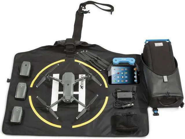 Alt view image 6 of 6 - miggo Agua Stormproof Cover with Landing Mat, Bundle with 2x 64GB Memory Card, Strobe Light and Car Charger