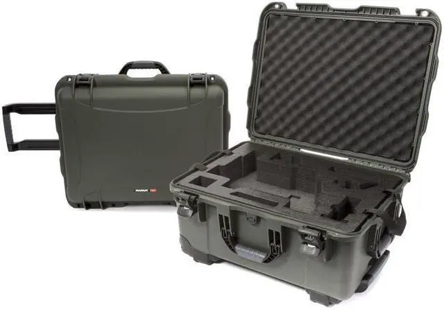 Alt view image 2 of 2 - Nanuk Ronin M Waterproof Hard Case with Wheels and Custom Foam Insert for DJI Ronin M Gimbal Stabilizer Systems - 950-RON6 Olive