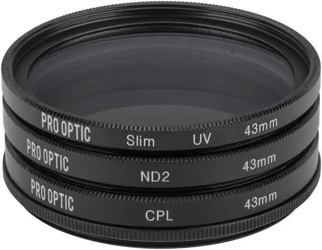 Alt view image 4 of 5 - ProOPTIC 43mm Digital Essentials Filter Kit with UV/CPL/ND2 Filters and Pouch