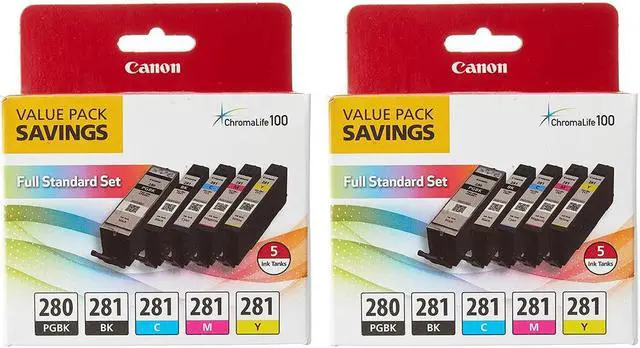 Main image of Canon 2 Pack PGI-280/CLI-281 5 Color Ink Pack for Select PIXMA TR, TS Series Printers