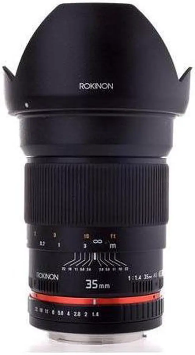 Alt view image 8 of 11 - Rokinon 35mm f/1.4 Wide Angle Lens w/ Automatic Chip for Nikon DSLR Cameras - RK35MAFN