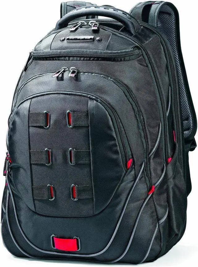 Alt view image 13 of 20 - Samsonite Tectonic Backpack for 17" Laptop - Black, Red