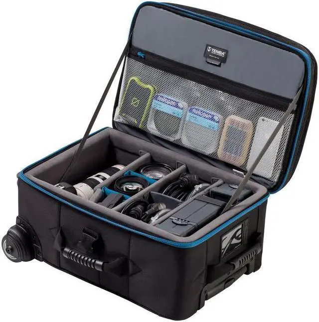 Alt view image 5 of 6 - Tenba Attache 2214W Transport Air Wheeled Case for DSLR Camera, 7 Lenses & Flash, Black