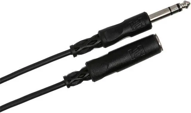 Alt view image 3 of 7 - Hosa 2x Stereo 1/4" Female Phone to 1/4" Male Phone TRS Headphone Cable, 25'