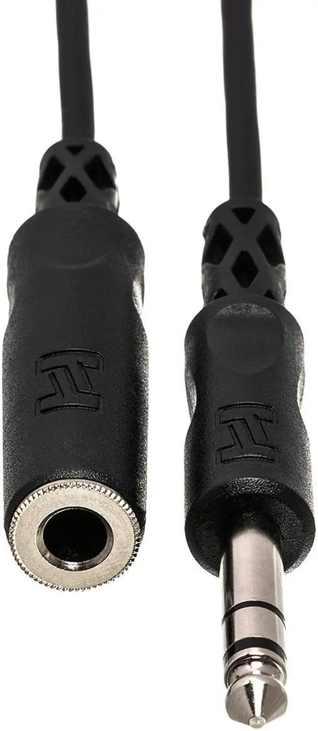 Alt view image 7 of 7 - Hosa 2x Stereo 1/4" Female Phone to 1/4" Male Phone TRS Headphone Cable, 25'