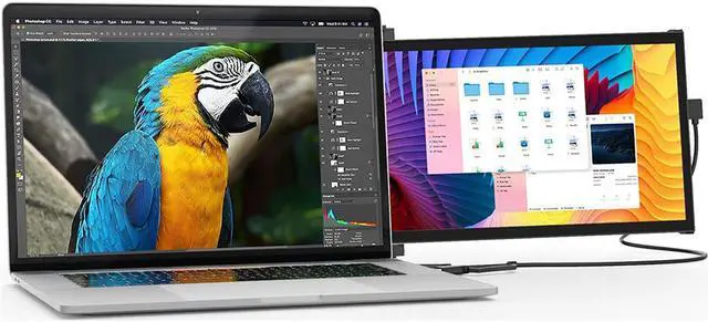Alt view image 3 of 20 - Mobile Pixels DUEX Plus 13.3" 16:9 FHD Portable Laptop LCD Monitor, Deep Gray