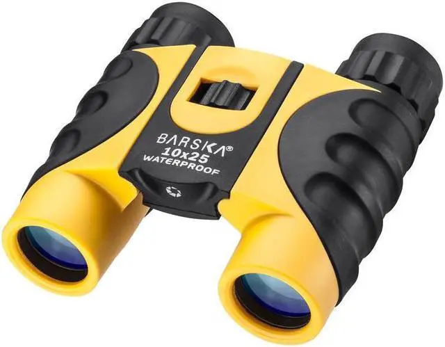 Main image of Barska 10x25 Colorado Series Waterproof Roof Prism Binocular with 5.8 Degree Angle of View, Yellow/Black